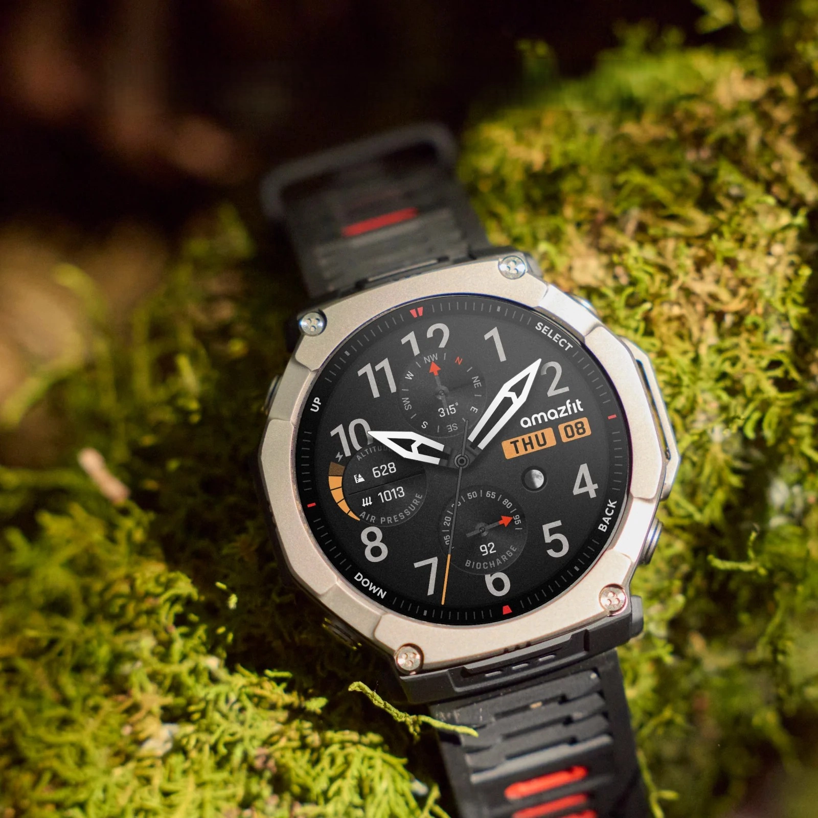 Smart-soat Amazfit T-Rex Ultra 2 , Black Magma yetkazib berish