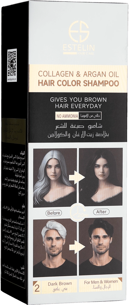 Collagen & Argan Oil Hair Color Shampoo  sochlar uchun bo'yoqli shampun O'zbekistonda