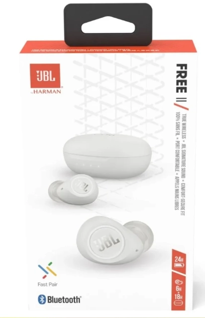 JBL Free II White simsiz quloqchini xususiyatlar