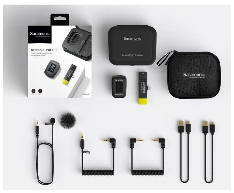 Saramonic Blink500 Pro B5, TX+RXUC, USB-C simsiz mikrofon tizimi yetkazib berish