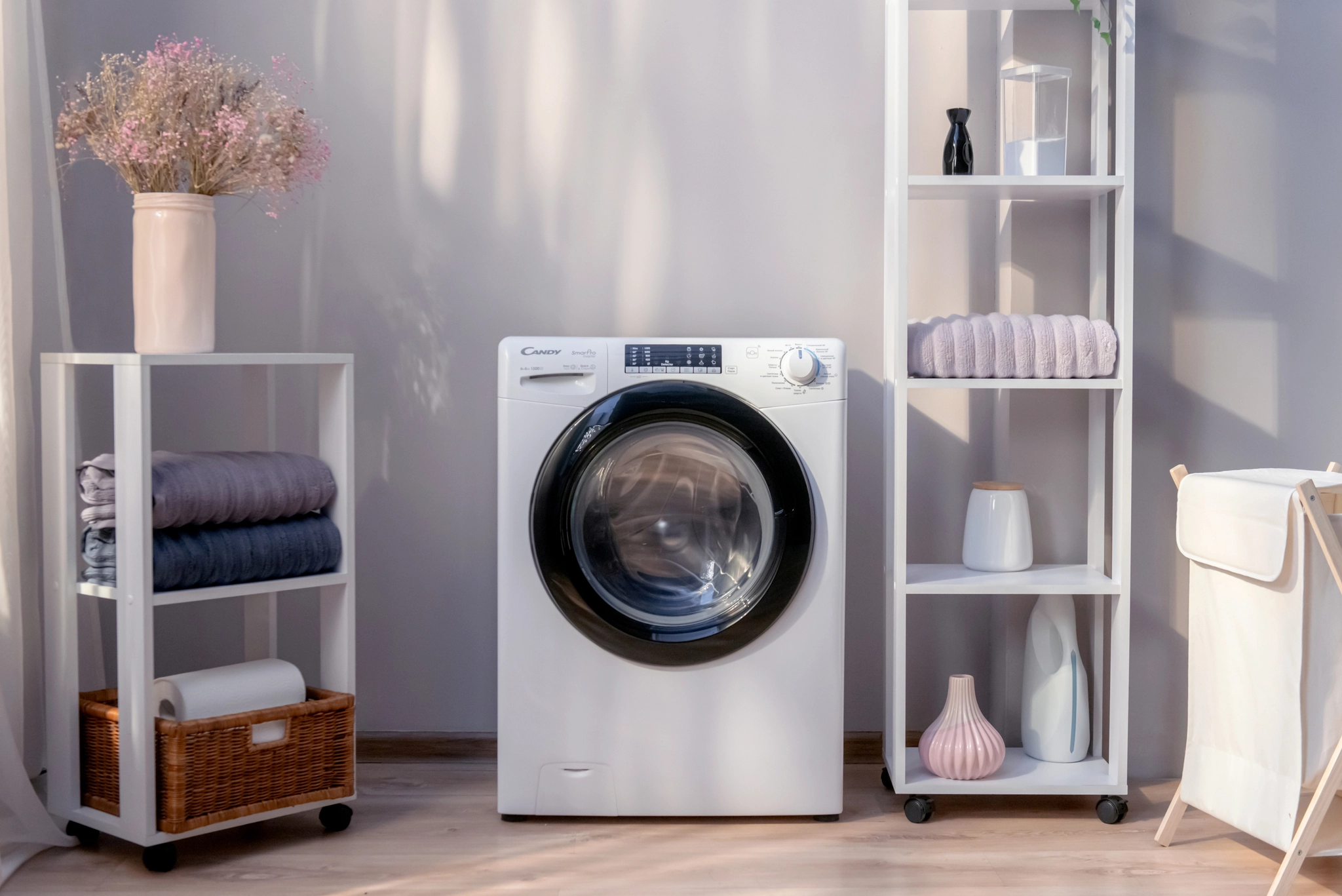 Candy Smart Pro Inverter CSOW43646TWMB-07 (6 kg, quritgichi bilan) kir yuvish mashinasi yetkazib berish