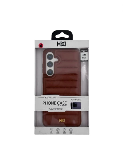 Samsung Galaxy S24 Plus uchun HDD Leather Pillows HBC-020 g‘ilofi jigarrang O'zbekistonda