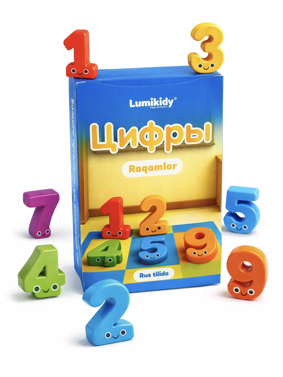 Bolalar rivojlanishi uchun kartochkalar: Raqamlar - Цифры (rus tilida) sotib olish