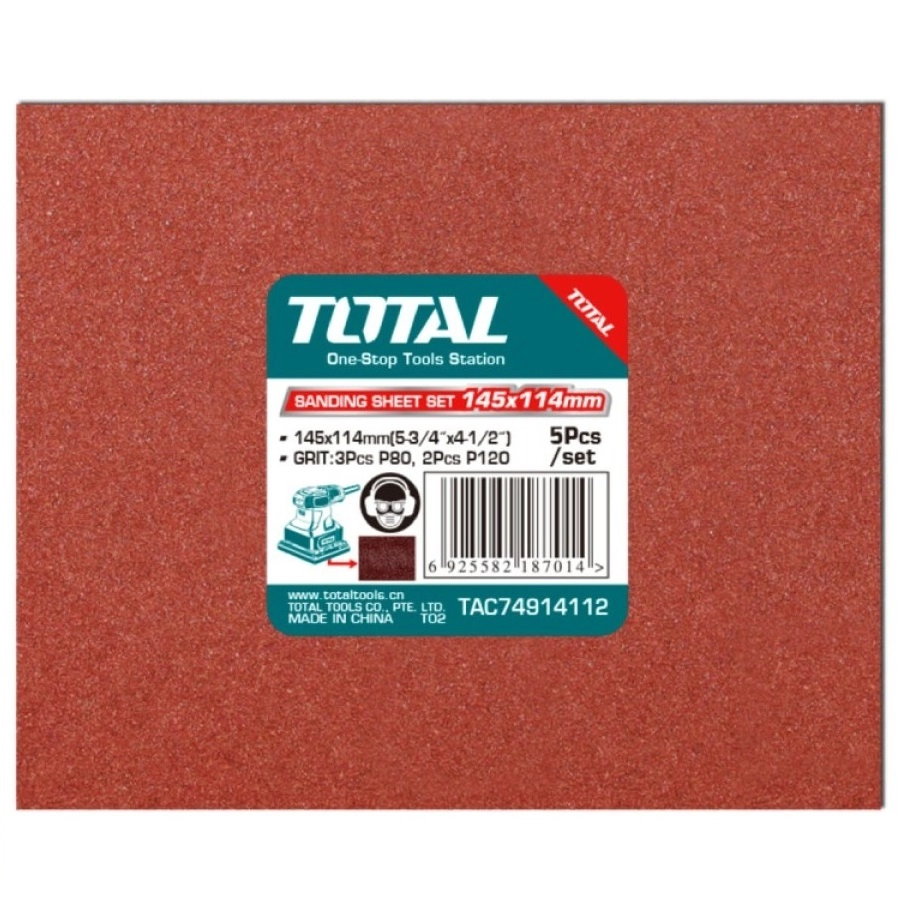 Набор шлифовальных листов TOTAL 145x114мм TAC74914112 sotib olish