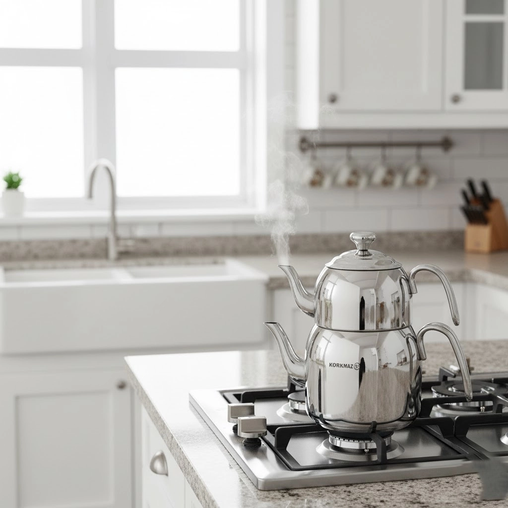 Korkmaz Droppa Midi choynaklar to'plami, zanglamaydigan po‘latdan (A056) , Silver O'zbekistonda