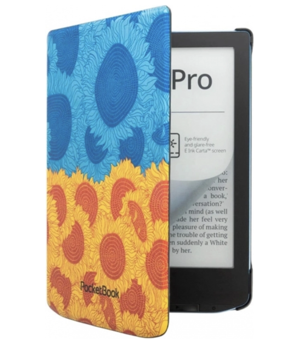 Chexol PocketBook 629_634 Shell, Sunflower print O'zbekistonda