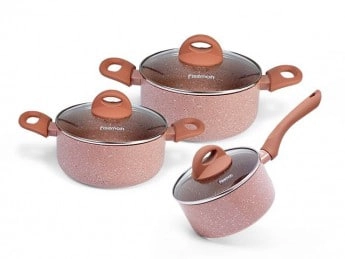 Fissman 6 buyumlik Latte idishlar to‘plami cho‘mich – 1,6 l kastryullar – 2,8 l / 4,9 l sotib olish