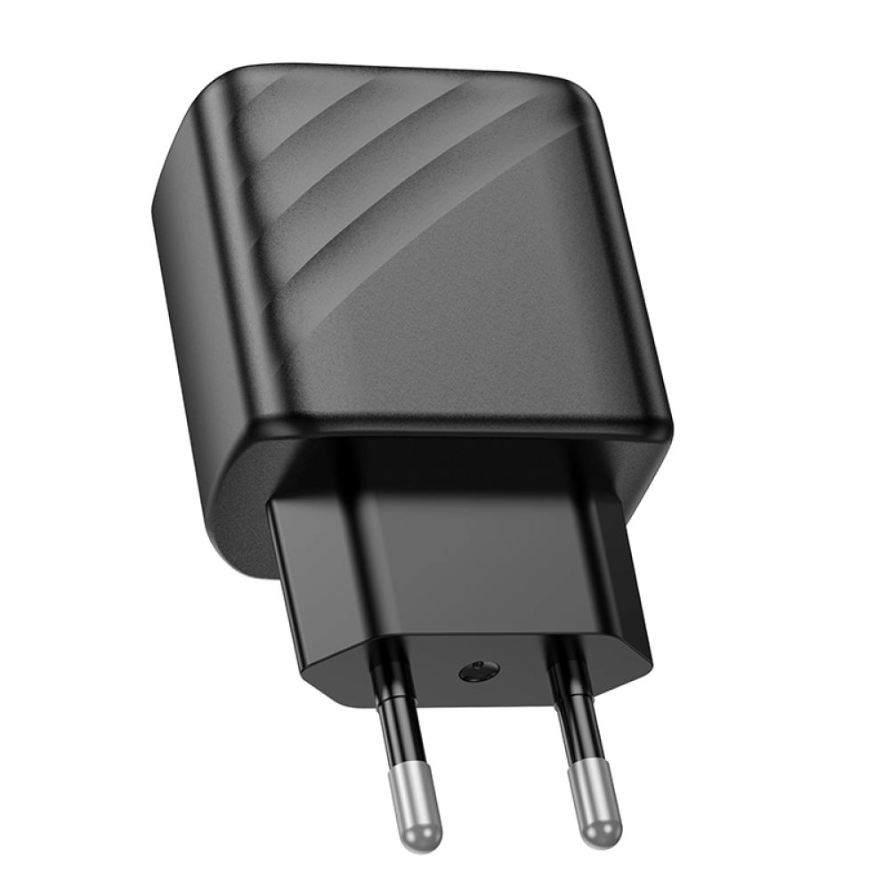 Hoco CS23A USB 30W (USB/Type-C) qora zaryadlovchi bo'lib to'lash