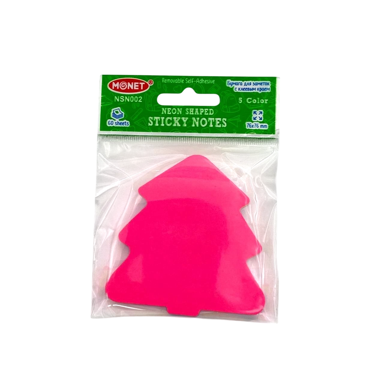 Monet NSN002, 76*76mm neon, 60 varaq yopishqoq eslatma stiker sotib olish