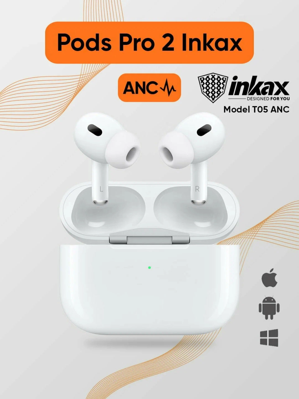 Inkax Airpods Pro 2  ANC simsiz quloqchini. Narxi uchun TOP! arzon