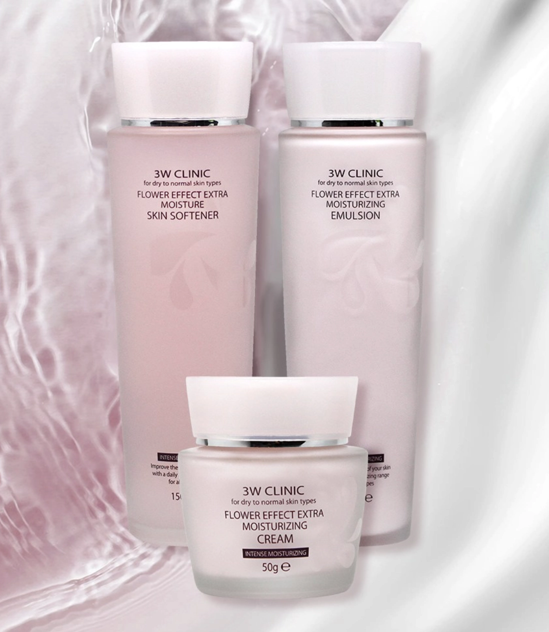 Ter parvarishi to‘plami 3W Clinic Flower Effect Extra Moisturizing arzon