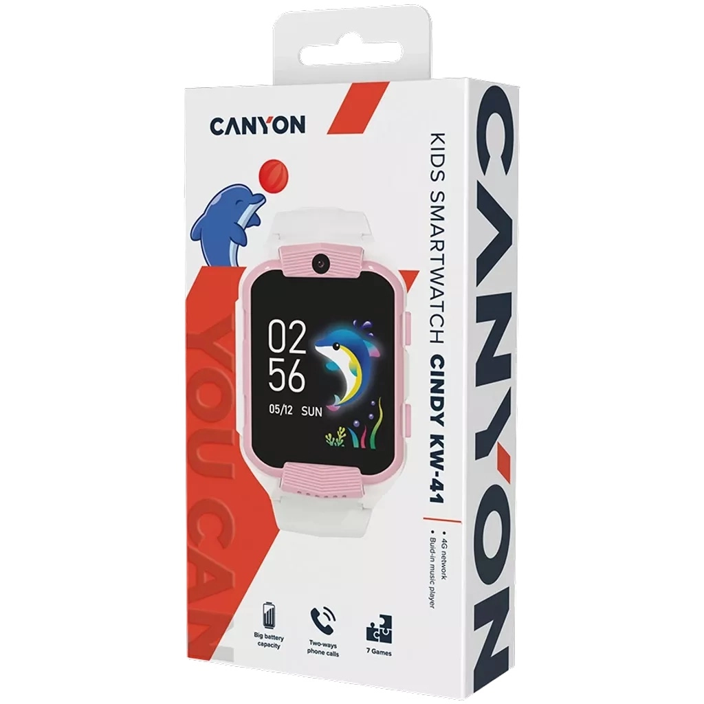 Canyon “CINDY” KW-41 Pink Bolalar soati + bluetooth kolonka xususiyatlar