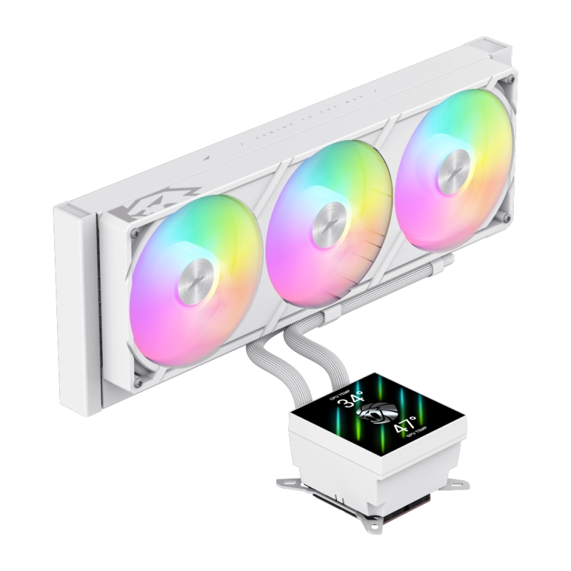 Кулер GLACIER 360 LCD WH купить