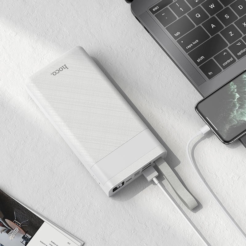 Power bank Hoco J73 Powerful 30000mAh oq tashqi akkumulyatori O'zbekistonda