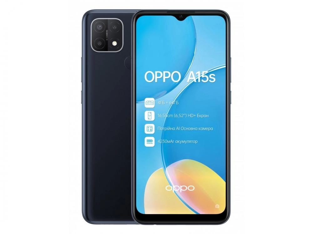 OPPO A15s 4/64GB Black smartfoni sotib olish