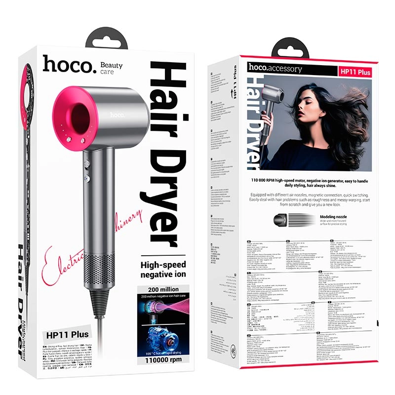 Fen Hoco HP11 Plus, Ionizatsiya funksiya bor, Pink onlayn