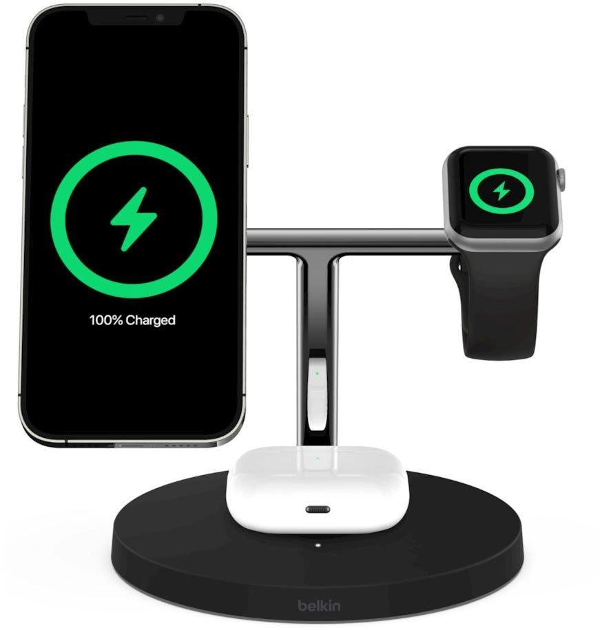Беспроводное зарядное устройство Belkin MagSafe 3-in-1 Wireless Charger WIZ009vfBK недорого