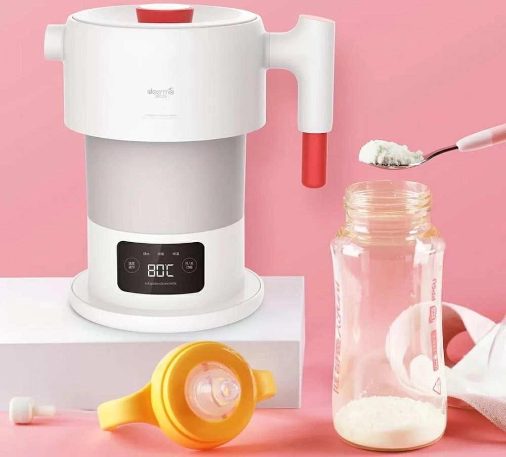Xiaomi Deerma Multi-function Folding Electric Kettle DH206 yig‘iladigan aqlli choynagi arzon