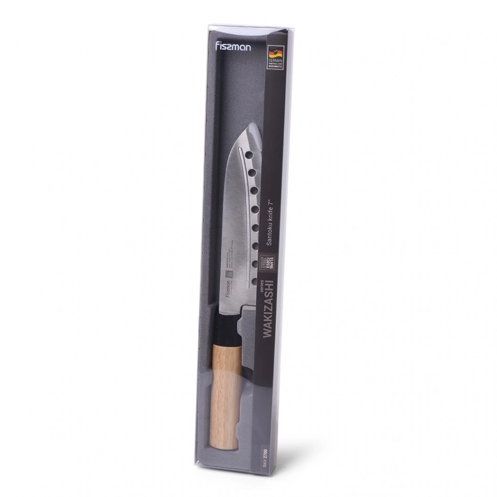 Fissman WAKIZASHI 18 sm (X50CrMoV15 po‘lat) santoku pichog‘i arzon