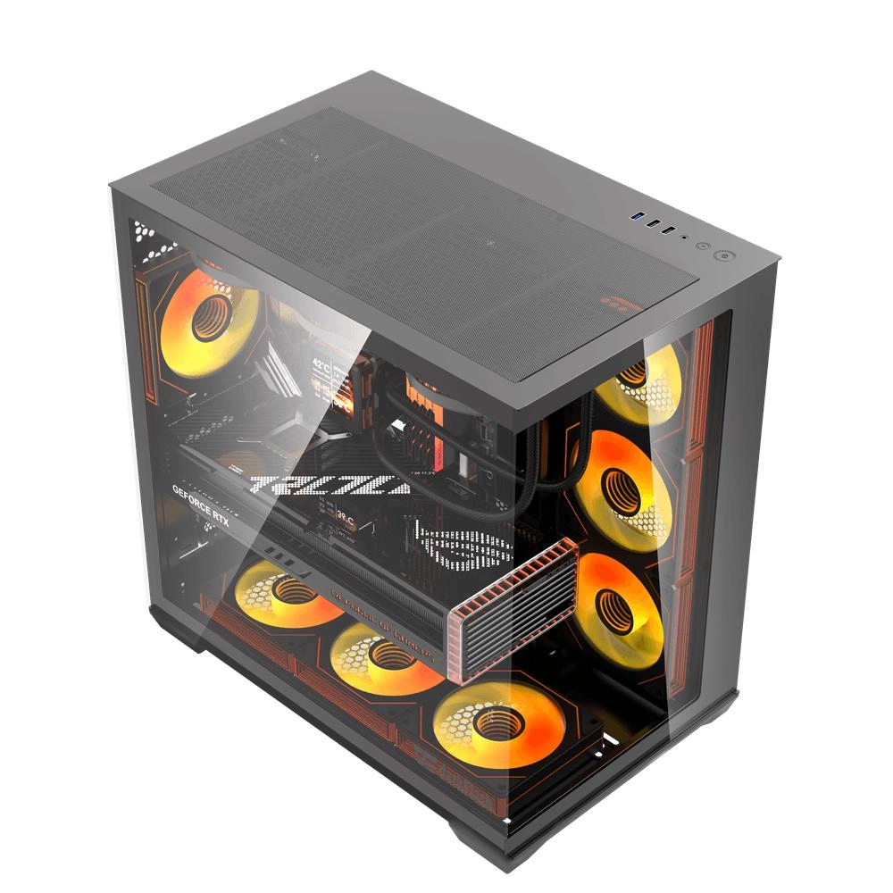 Kompyuter korpusi Darkflash C280 E-ATX PC Case with 7 RGB fans arzon