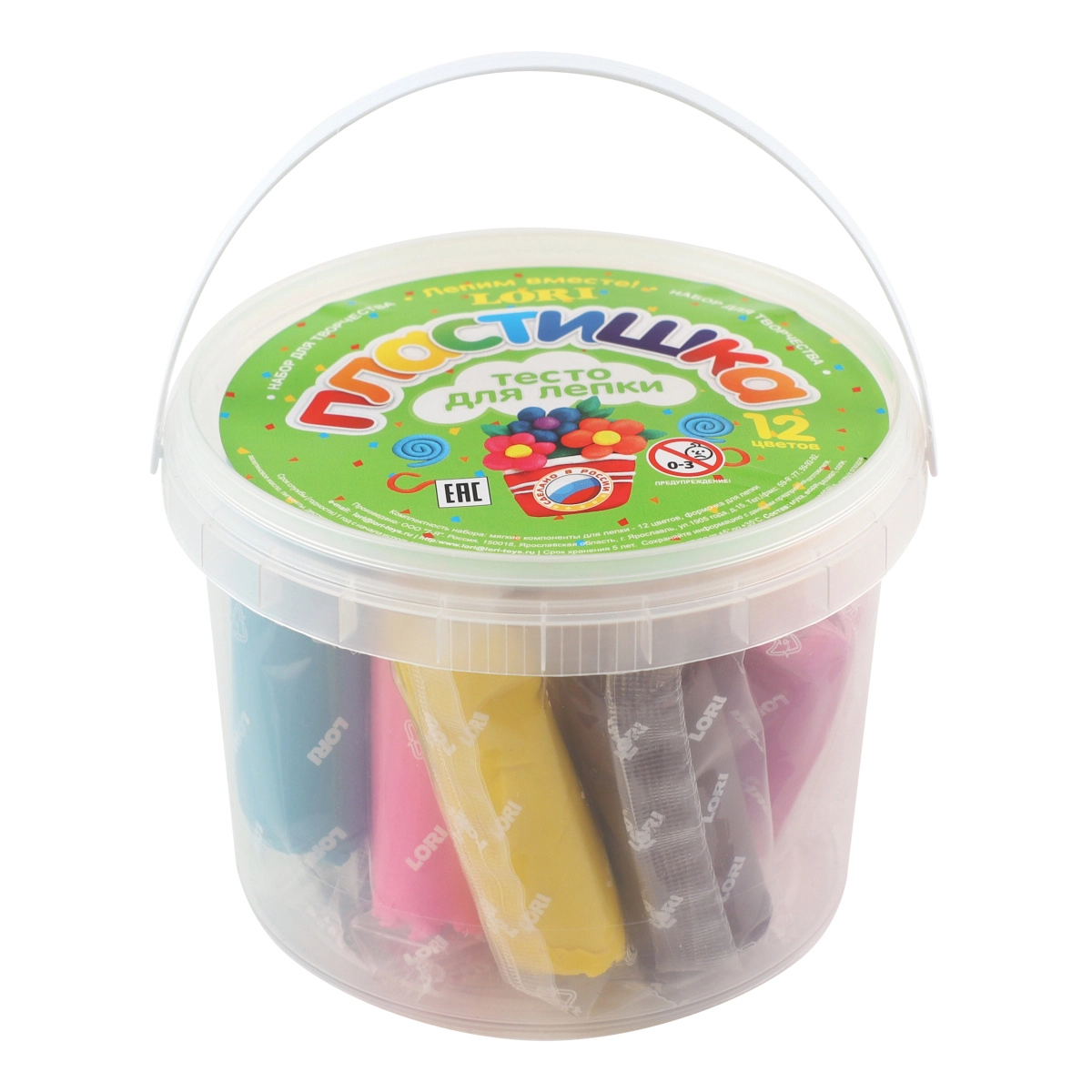 Тесто для лепки 12 цв Тдл-003 купить