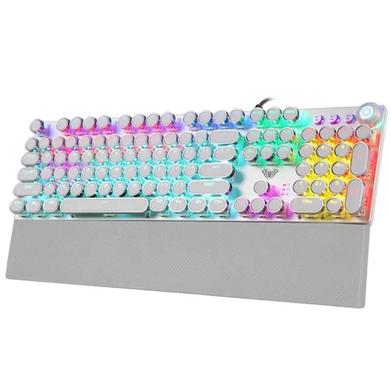 Клавиатура USB механическая с подсветкой Aula F2088 белый купить