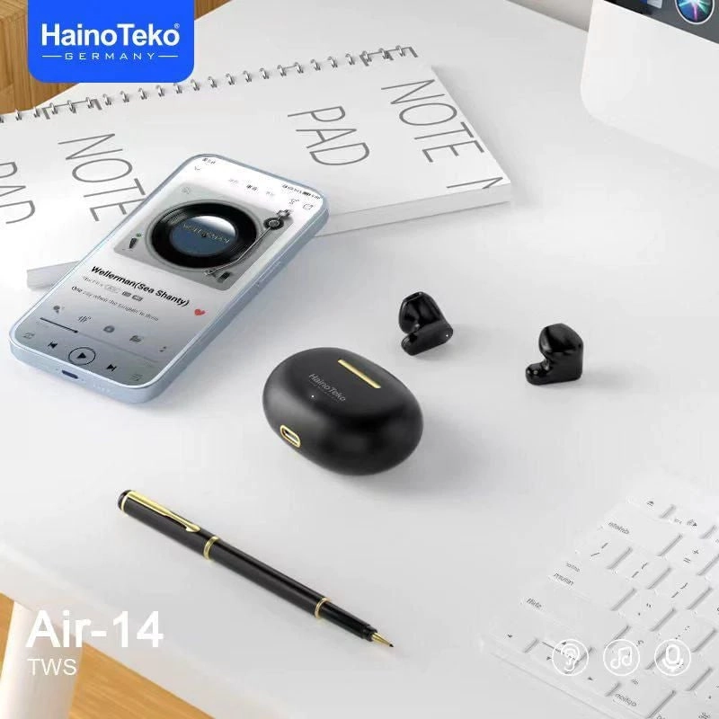 Haino Teko Air-14 qora simsiz naushnigi arzon