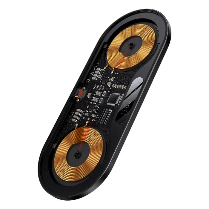 Baseus Digital LED Display 2in1 Wireless Charger 20W simsiz zaryadlovchisi O'zbekistonda