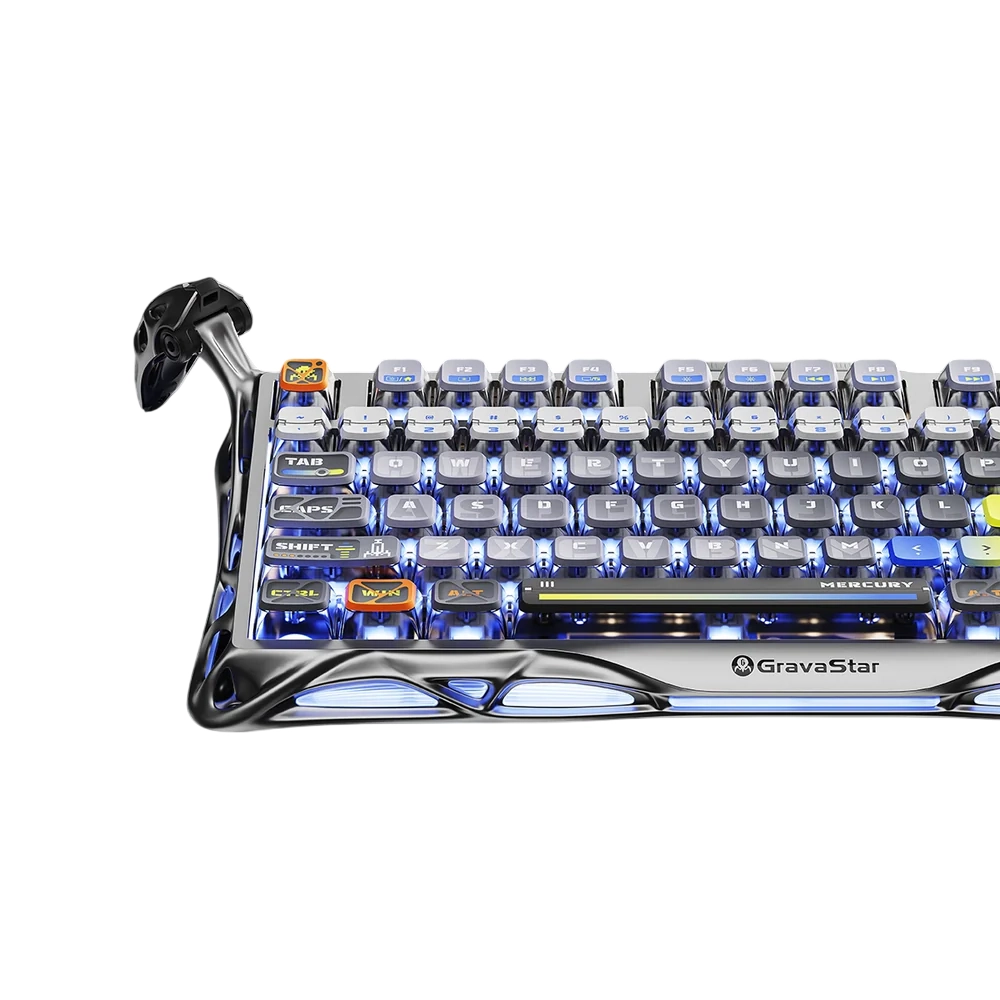 GravaStar Mercury K1 Pro o‘yin klaviaturasi (GS K1 PRO_S_CGRY) , Interstellar Silver arzon