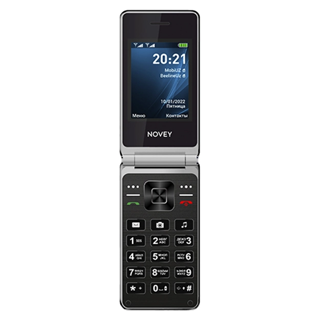 Novey S80 kumushrang rangli telefoni sotib olish