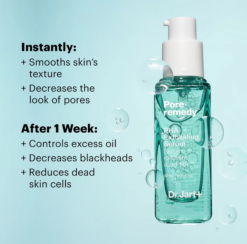 DR.JART+ Pore Remedy PHA Exfoliating poralarni parvarish qiluvchi sivorotka arzon