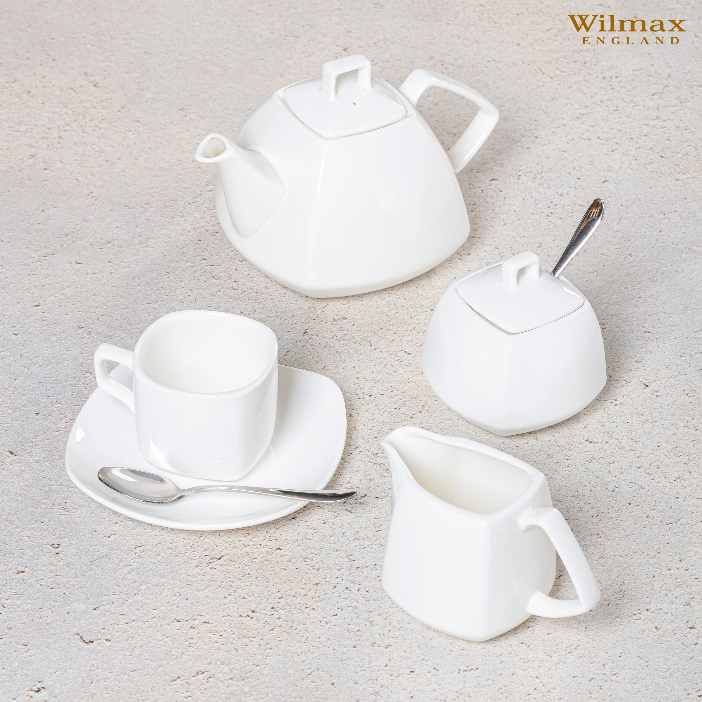 Wilmax WL-993003/4C 4 ta likopchali choy chashkasi to‘plami, 200 ml onlayn