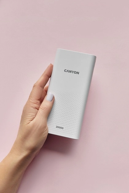 Внешний аккумулятор Canyon PB-2001 белый 20000 mAh onlayn