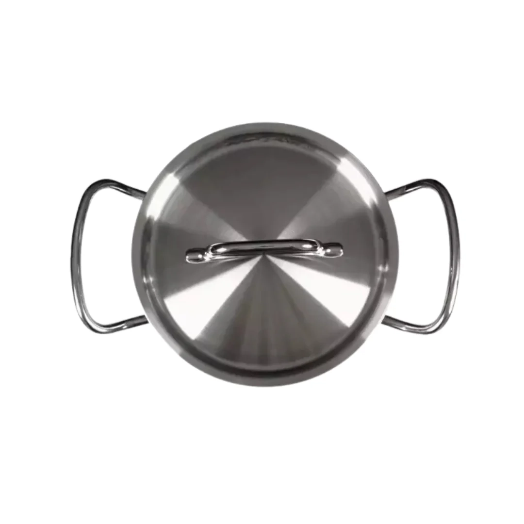 Korkmaz Proline Gastro 16x16 sm 3 l zanglamaydigan po‘lat, ko‘p qatlamli kapsulali taglik, baland kostryulkasi (A2728) , Silver onlayn