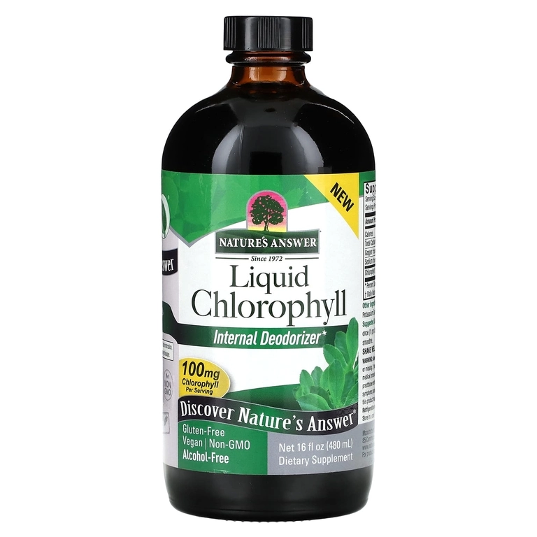 Nature's Answer, suyuq xlorofill, 100 mg, 480 ml (16 suyuq untsiya) (26126) sotib olish