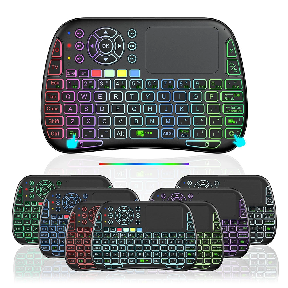 Беспроводная мини клавиатура с тачпадом RGB M9 в Узбекистане
