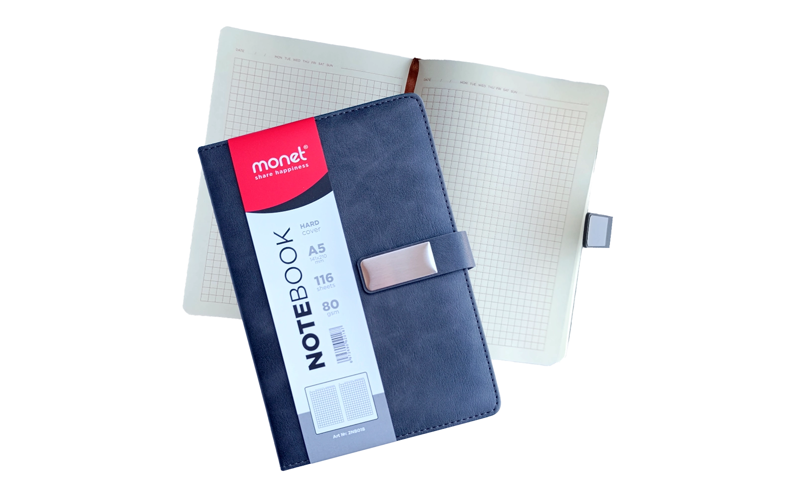 3 xil rangdagi metall qisqichli bloknot, B5 format, katak, 116 sahifa 80gsm 2NB017 (1/64) sotib olish