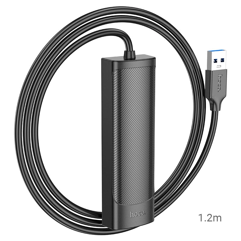 HUB-adapter Hoco HB41 Easy Safety 4 × USB-A3.0 - Black arzon