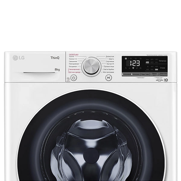 Стиральная машина LG F2V5PS0W 8 Кг AI DD Steam bo'lib to'lash