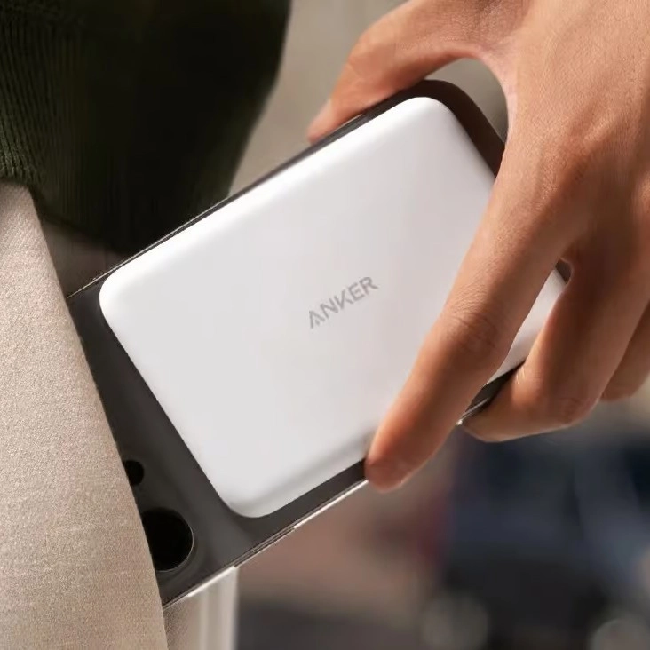 Внешний аккумулятор Anker Nano Power Bank (5000 мАч, MagGo, Slim) , White рассрочка