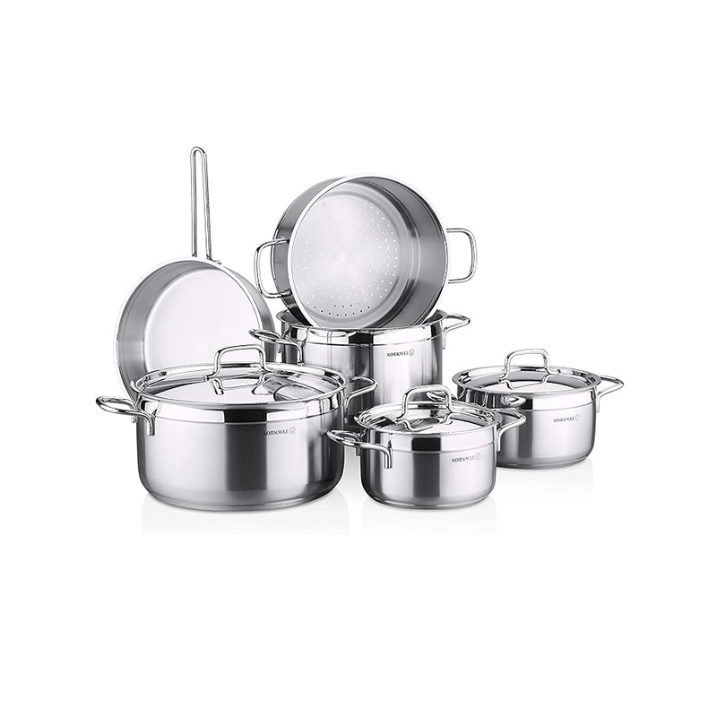 Korkmaz Alfa Plus Couscous oshxona idish-tovoqlari to‘plami 10 dona (A1998) , Silver sotib olish