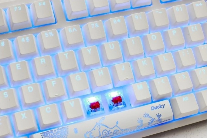 Ducky One 2 TKL RGB Cherry Speed Silver USB White klaviaturasi arzon