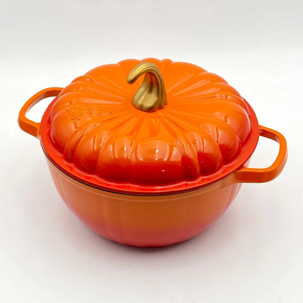 Чугунная эмалированная кастрюля 7л, Тыква, Оранжевый купить