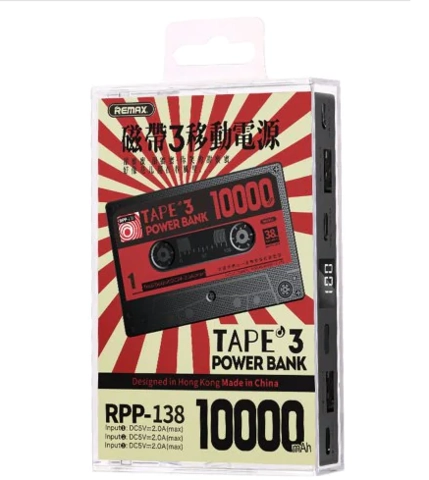 Внешний аккумулятор Remax Tape 3 10000 mAh RPP-138 в Узбекистане