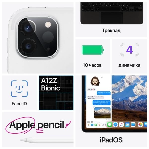 Планшет Apple iPad Pro 12.9 (2020) 512GB Wi-Fi + 4G Silver онлайн