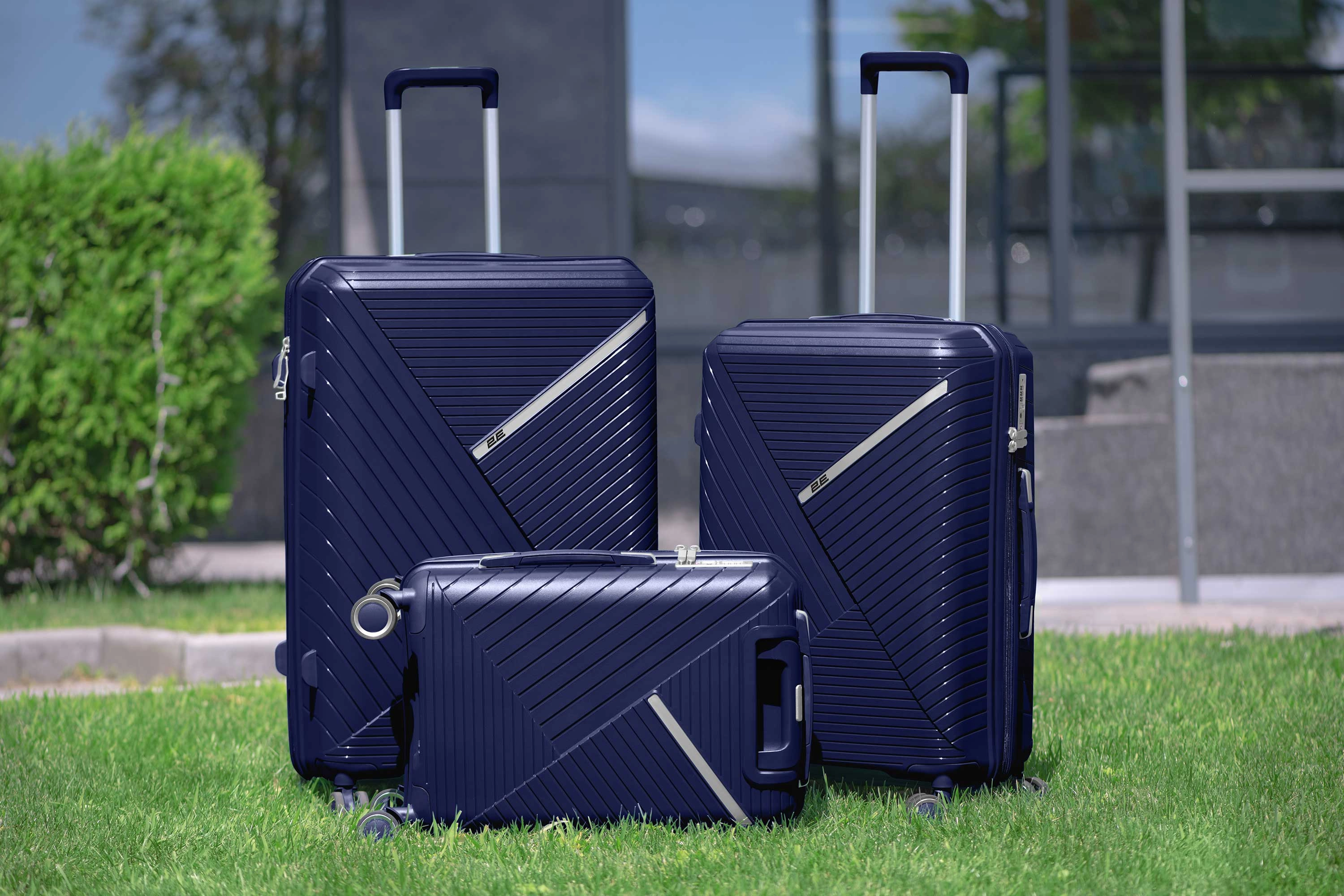 2E Sigma (Kichik) Dark blue plastik chemodani arzon