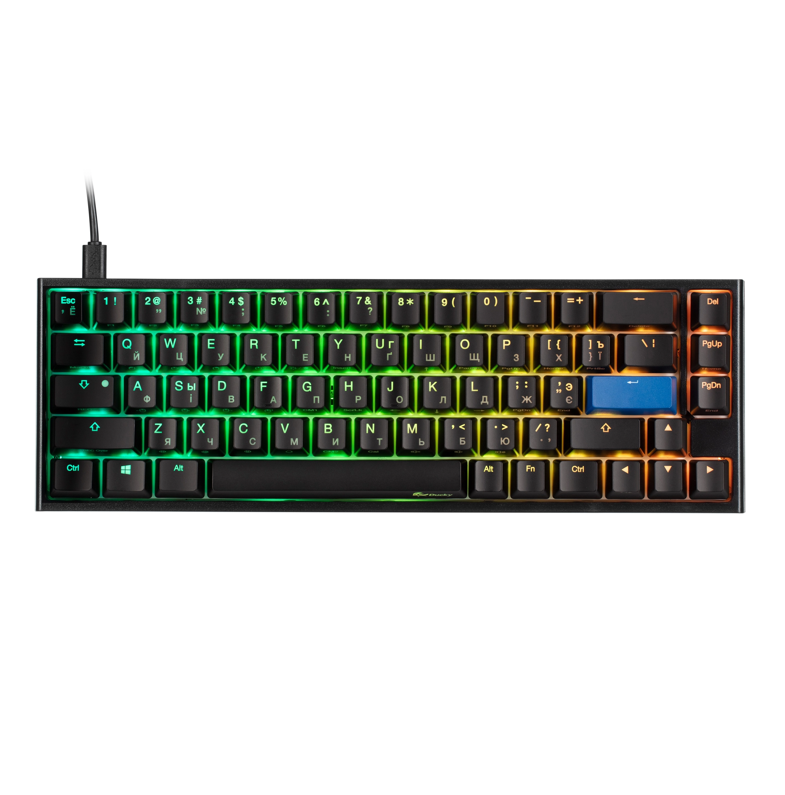 Ducky One 2 SF RGB LED Cherry Silent Red UA/RU Black-White klaviaturasi sotib olish