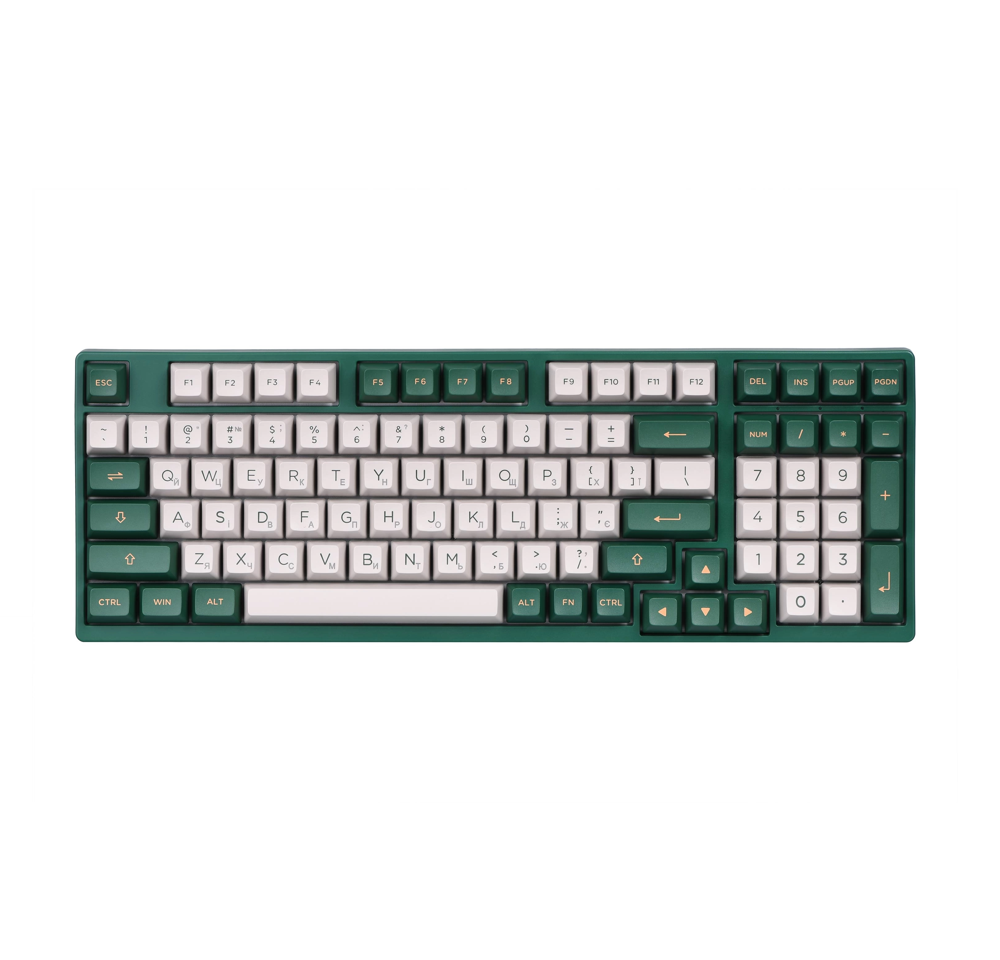 Akko 3098S London 98Key CS Silver USB-A Hot-swappable EN/UKR, RGB, Green klaviaturasi sotib olish