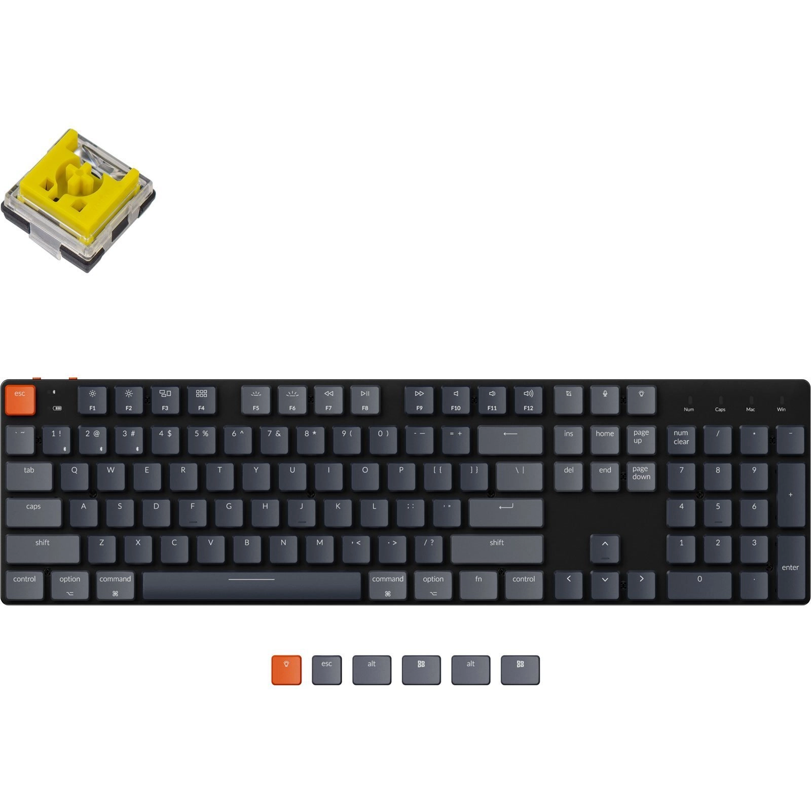 Клавиатура Keychron K5SE 104 Key Optical Banana RGB Hot-Swap WL UA Black (K5SEE4_Keychron) купить