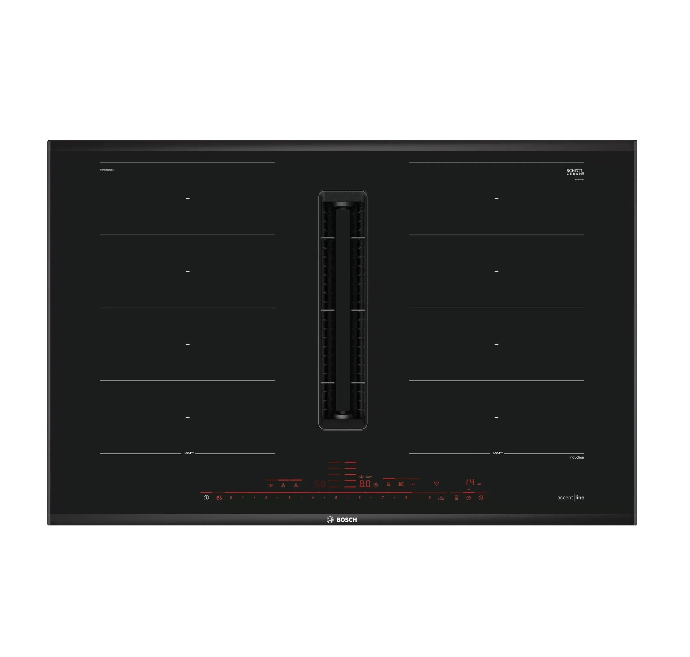 Bosch PXX895D66E (Induksiya, chiqaruvchi bilan) oshxona plitasi yuzasi sotib olish